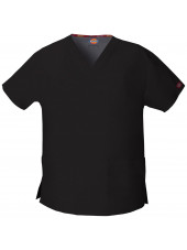 Blouse médicale Col V Femme, Dickies, 2 poches, Collection "EDS signature" (86706), couleur noire vue produit