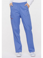 Pantalon médical Unisexe élastique, Dickies, Collection "EDS signature" (86106), couleur bleu ciel, vue face