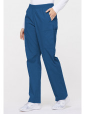 Pantalon médical Unisexe élastique, Dickies, Collection "EDS signature" (86106), couleur bleu royal, vue gauche