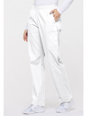 Pantalon médical Unisexe élastique, Dickies, Collection "EDS signature" (86106), couleur blanc, vue coté