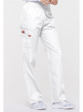 Pantalon médical Unisexe élastique, Dickies, Collection "EDS signature" (86106), couleur blanc, vue gauche