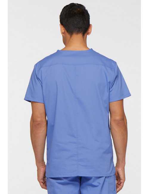 Blouse médicale Homme, Dickies, Collection "EDS signature" (81906), couleur bleu ciel vue dos