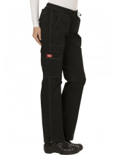 Pantalon médical Femme Cordon, Dickies, Collection "GenFlex" (DK100), couleur noir vue gauche