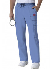 Pantalon médical élastique et cordon Homme, Dickies, Collection "GenFlex" (81003) bleu ciel face