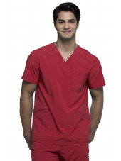Blouse Médicale Homme Antibactérienne Cherokee, Collection "Infinity" (CK900A) rouge face
