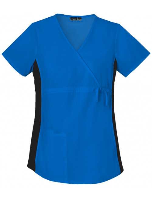 Blouse Médicale pour Femme Enceinte Cherokee (2892), couleur bleu royal vue produit