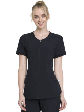 Blouse médicale femme Antibactérienne, Cherokee, Collection "Infinity" (CK810A) noir face