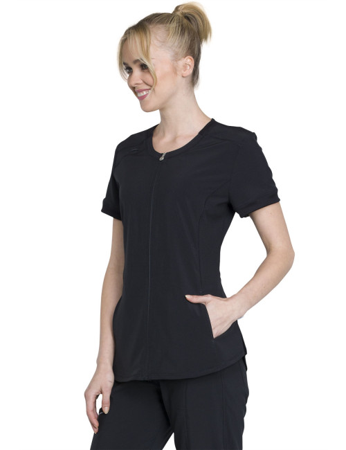 Blouse médicale femme Antibactérienne, Cherokee, Collection "Infinity" (CK810A) noir droite