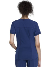 Blouse médicale femme Antibactérienne, Cherokee, Collection "Infinity" (CK810A) bleu marine dos
