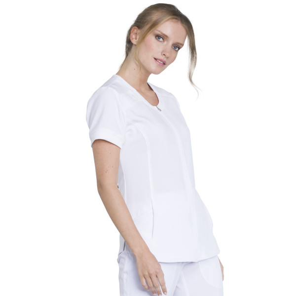 Blouse médicale femme Antibactérienne, Cherokee, Collection "Infinity" (CK810A) blanc coté