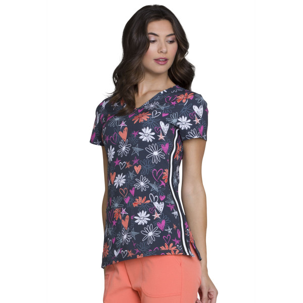 Tunique médicale femme imprimée, HeartSoul (HS720)