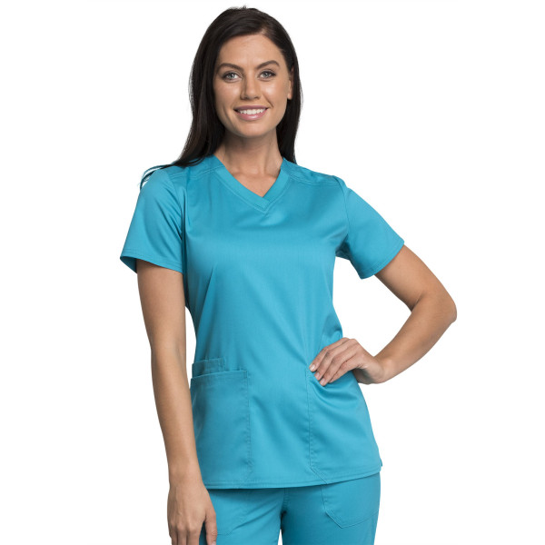 Blouse médicale homme, Cherokee "Revolution " (WW770AB) turquoise face