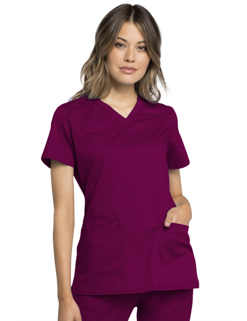 Blouse médicale homme, Cherokee "Revolution " (WW770AB) bordeaux face