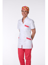 Blouse Médicale, Femme, Bicolore, Trendy, Camille Lavandie (2613)