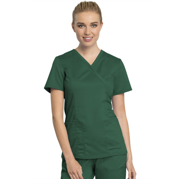 Blouse médicale femme, Cherokee "Revolution tech" (WW775AB) vert chirurgien face