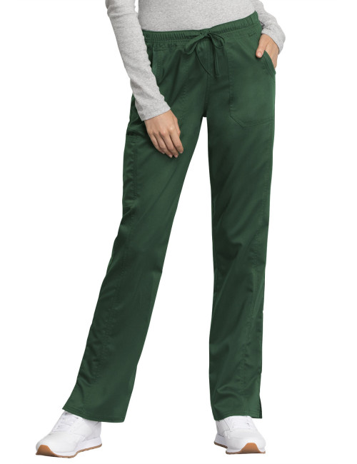 Pantalon médical femme, Cherokee "Revolution tech" (WW235AB) vert face