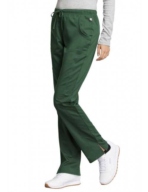 Pantalon médical femme, Cherokee "Revolution tech" (WW235AB) vert coté