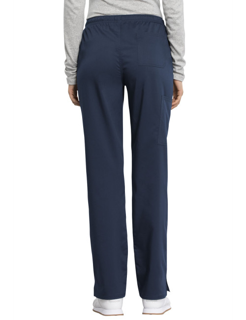 Pantalon médical femme, Cherokee "Revolution tech" (WW235AB) bleu marine dos