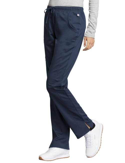 Pantalon médical femme, Cherokee "Revolution tech" (WW235AB) bleu marine droite