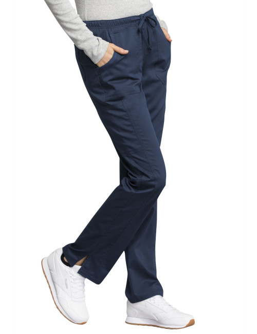 Pantalon médical femme, Cherokee "Revolution tech" (WW235AB) bleu marine gauche