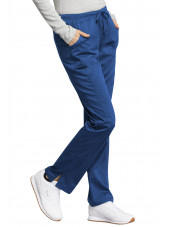 Pantalon médical femme, Cherokee "Revolution tech" (WW235AB) bleu royal gauche