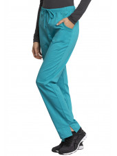 Pantalon médical femme, Cherokee "Revolution tech" (WW235AB) teal blue coté