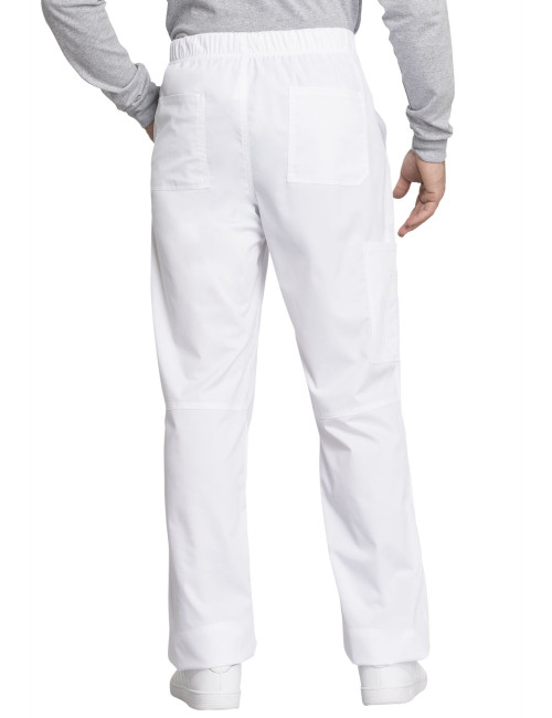 Pantalon médical homme, Cherokee "Revolution tech" (WW250AB) blanc dos
