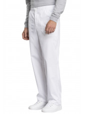 Pantalon médical homme, Cherokee "Revolution tech" (WW250AB) blanc droite