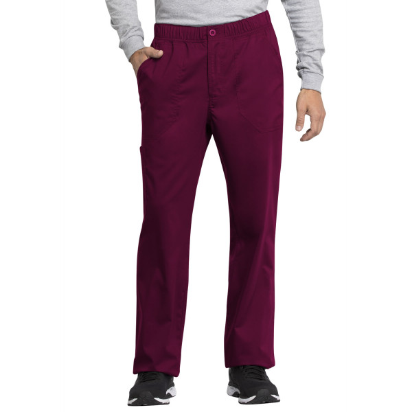 Pantalon médical homme, Cherokee "Revolution tech" (WW250AB) bordeaux face
