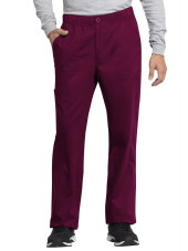 Pantalon médical homme, Cherokee "Revolution tech" (WW250AB) bordeaux face