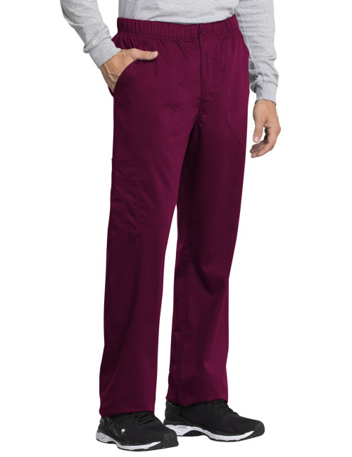 Pantalon médical homme, Cherokee "Revolution tech" (WW250AB) bordeaux gauche