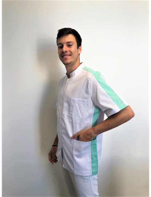 Blouse Médical, Homme, Bicolore Trendy, Camille Lavandie (047) 