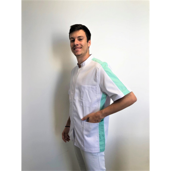 Blouse Médicale, Homme, Bicolore, Trendy, Camille Lavandie (2622) 