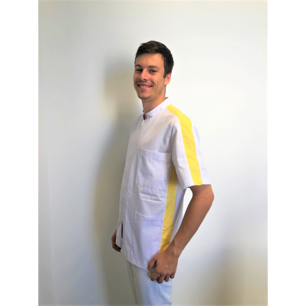 Blouse Médicale, Homme, Bicolore, Trendy, Camille Lavandie (2622) 