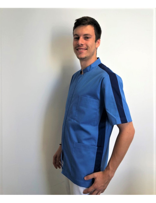 Blouse Médicale, Homme, Bicolore, Trendy, Camille Lavandie (2622) 
