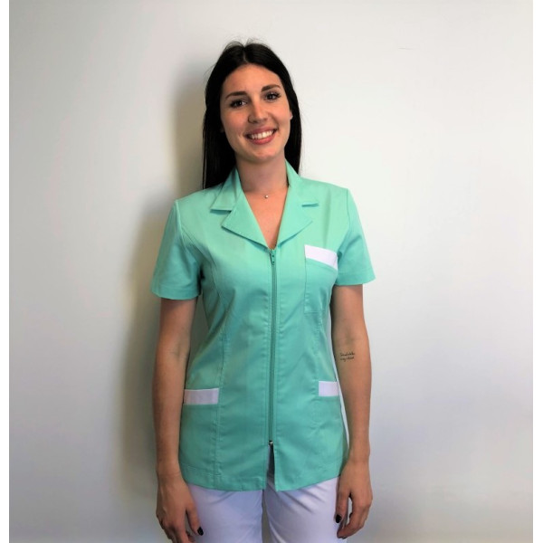 Blouse Médicale, Femme, Bicolore, Trendy, Camille Lavandie (2613)