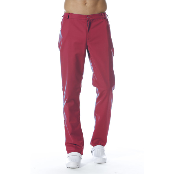Pantalon  Médical Homme Sweety, couleur Grenadine, vue de face, Camille Lavandie (281)