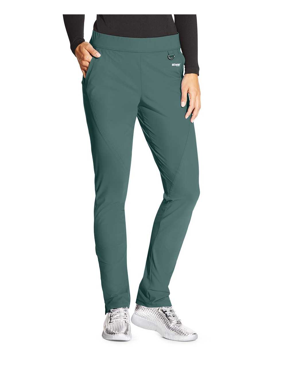 Pantalon médical femme, couleur vert olive vue de face, collection "Grey's Anatomy Edge" (GEP005-)