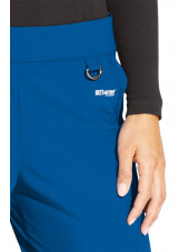 Pantalon médical femme, couleur bleu royal vue détail, collection "Grey's Anatomy Edge" (GEP005-)