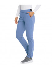 Pantalon médical femme, couleur bleu ciel vue de face, collection "Grey's Anatomy Edge" (GEP005-)