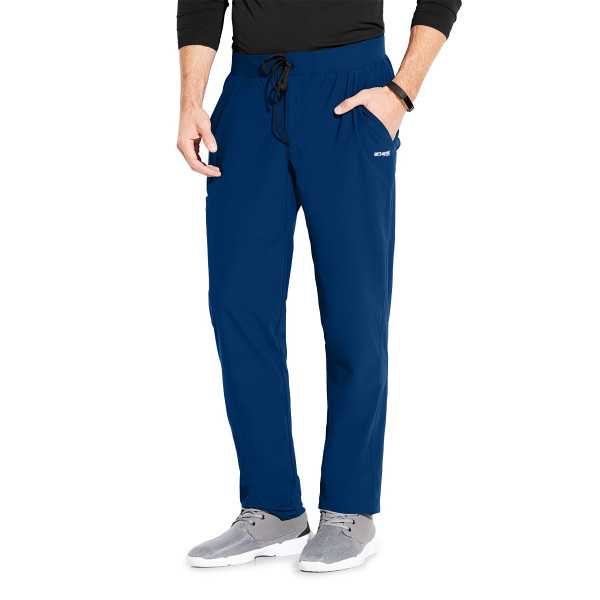 Pantalon médical homme, couleur bleu marine vue de face, collection "Grey's Anatomy Edge" (GEP002-)