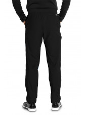 Pantalon médical homme, couleur noir vue de dos, collection "Grey's Anatomy Edge" (GEP002-)