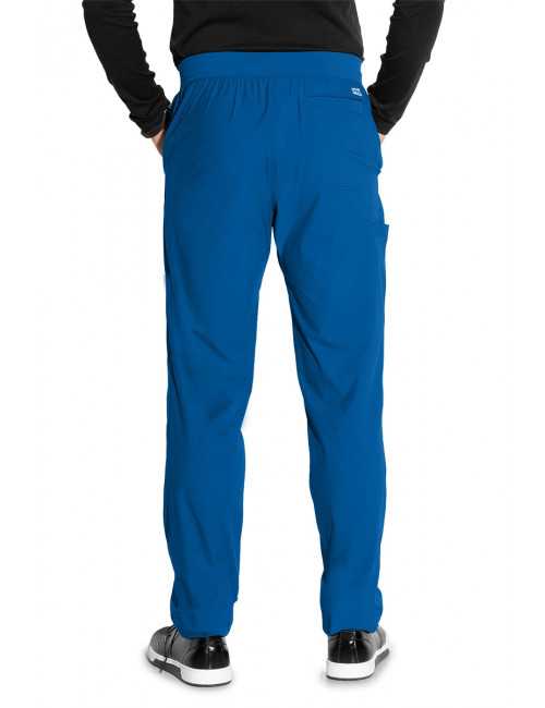 Pantalon médical homme, couleur bleu royal vue de dos, collection "Grey's Anatomy Edge" (GEP002-)
