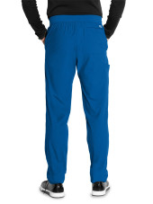 Pantalon médical homme, couleur bleu royal vue de dos, collection "Grey's Anatomy Edge" (GEP002-)