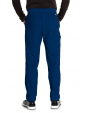 Pantalon médical homme, couleur bleu marine vue de dos, collection "Grey's Anatomy Edge" (GEP002-)