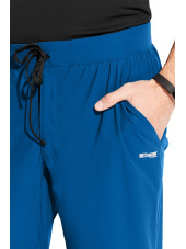 Pantalon médical homme, couleur bleu royal vue détail, collection "Grey's Anatomy Edge" (GEP002-)