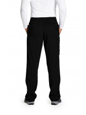 Pantalon médical homme, couleur noir vue de dos, collection "Grey's Anatomy Stretch" (GRSP507-)