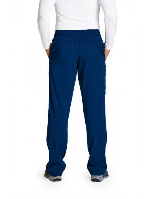 Pantalon médical homme, couleur bleu marine vue de dos, collection "Grey's Anatomy Stretch" (GRSP507-)