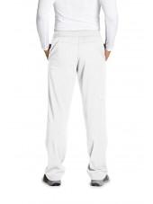 Pantalon médical homme, couleur blanc vue de dos, collection "Grey's Anatomy Stretch" (GRSP507-)