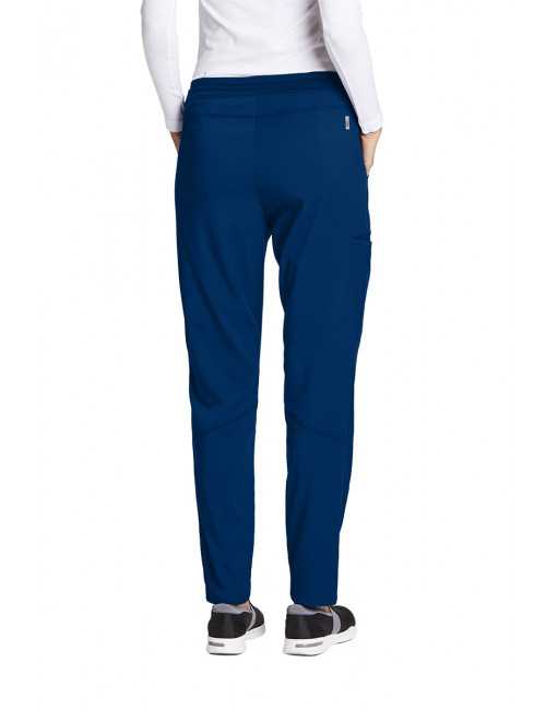 Pantalon médical femme, couleur bleu marine vue de face, collection "Grey's Anatomy Stretch" (GVSP509-)